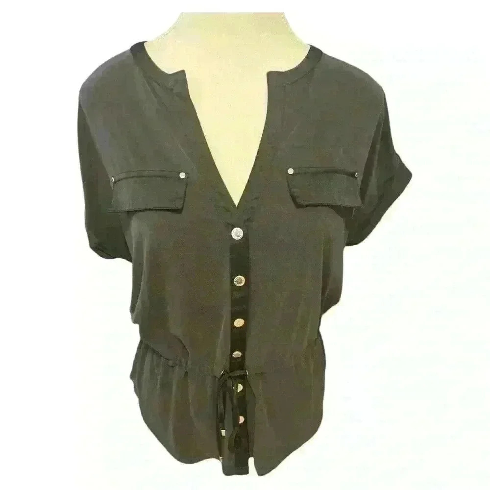 White House Black Market Short Sleeve Sandwash Utility Tee Size XS NWT